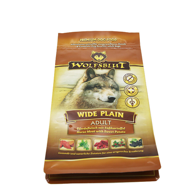 Glossy Matt Dog Food Packaging Bag 120 microns 10KG Aluminum Foil Plastic Bag With Zipper