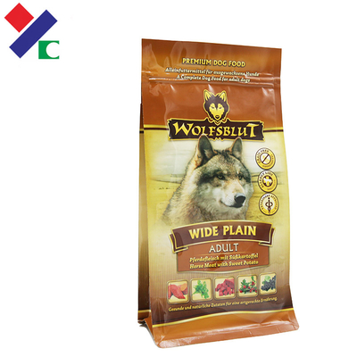 Glossy Matt Dog Food Packaging Bag 120 microns 10KG Aluminum Foil Plastic Bag With Zipper