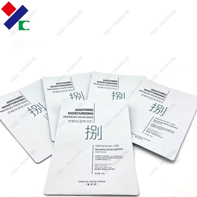 Non Dust Custom Printed Three Side Seal Pouch Aluminum Foil Mask Packaging