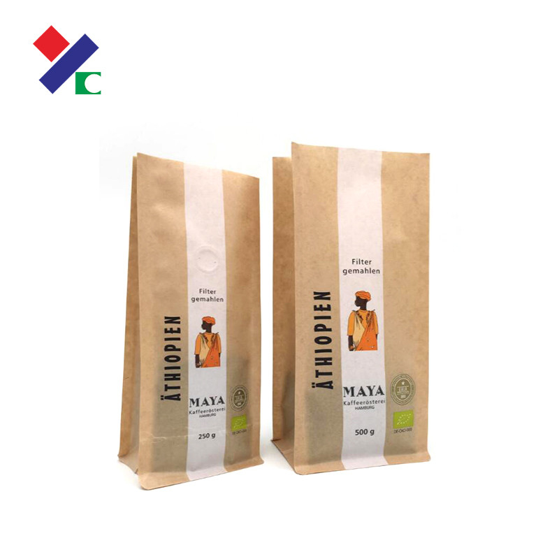 Moisture Proof Flat Bottom Paper Bags Tin Tie Customized 200G