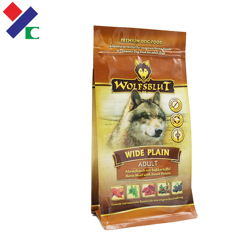 Glossy Matt Dog Food Packaging Bag 120 microns 10KG Aluminum Foil Plastic Bag With Zipper